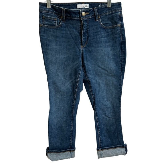 LOFT Denim - Loft Ann Taylor Womens Size 28/6 Curvy Kick Crop Medium Wash Roll Hem Jeans
